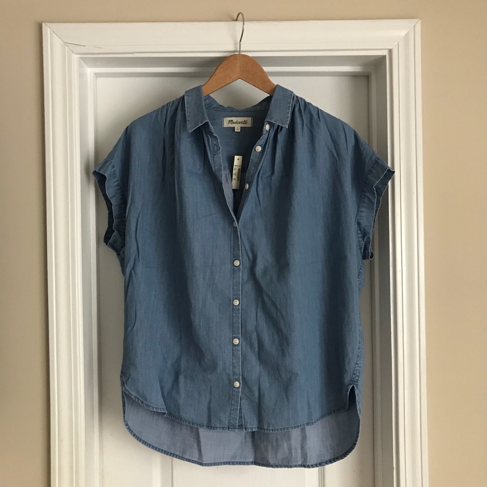 NWT Madewell Central shirt, chambray, L